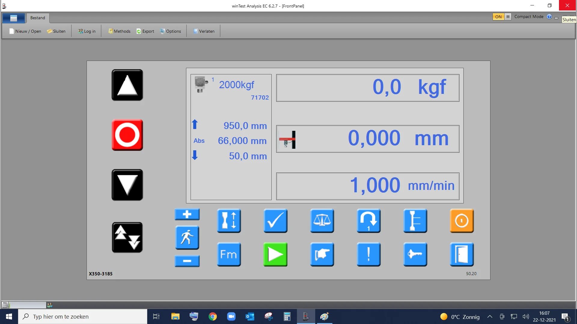 WinTest Analysis Software Dashboard
